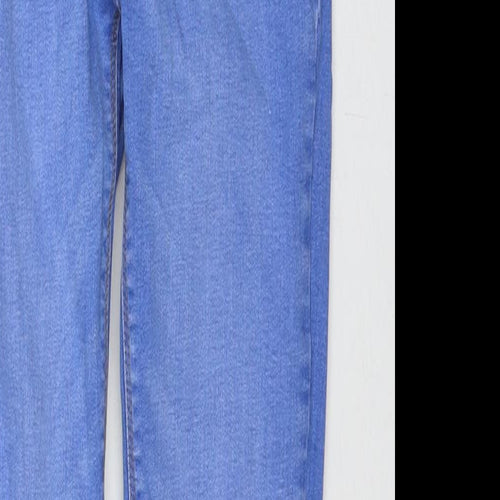 Denim & Co. Womens Blue Cotton Skinny Jeans Size 10 L27 in Regular Zip