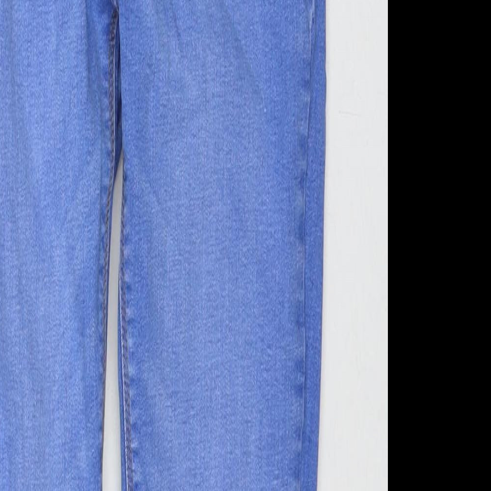 Denim & Co. Womens Blue Cotton Skinny Jeans Size 10 L27 in Regular Zip