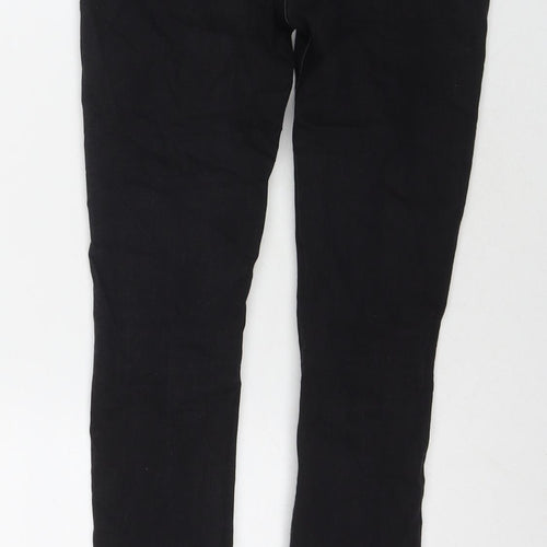 Missguided Womens Black Cotton Skinny Jeans Size 8 L28 in Regular Zip