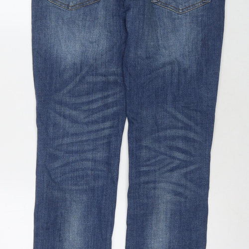 Denim & Co. Mens Blue Cotton Straight Jeans Size 30 in L32 in Regular Zip