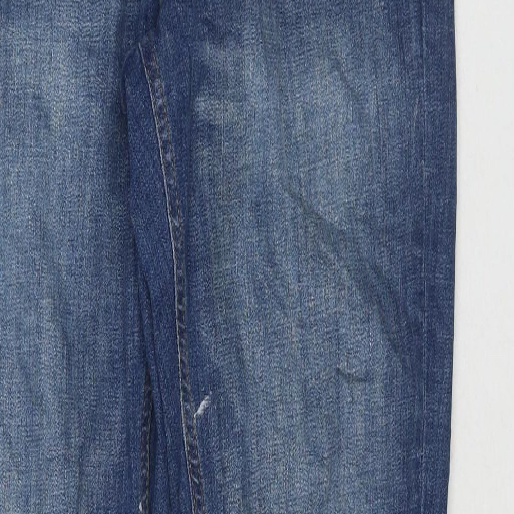 Denim & Co. Mens Blue Cotton Straight Jeans Size 30 in L32 in Regular Zip