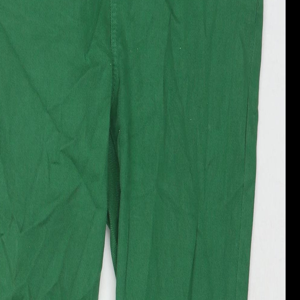 TU Womens Green Cotton Cropped Jeans Size 10 L26 in Regular Zip