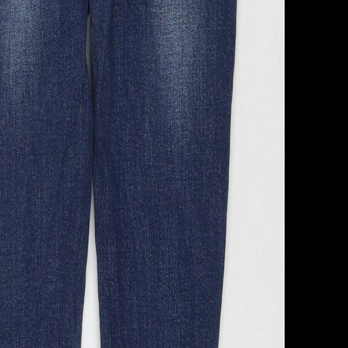 Missguided Womens Blue Cotton Skinny Jeans Size 8 L28 in Regular Zip