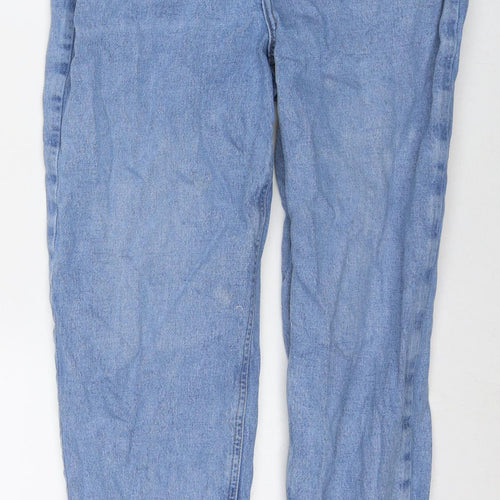 New Look Womens Blue Cotton Straight Jeans Size 12 L26 in Regular Zip