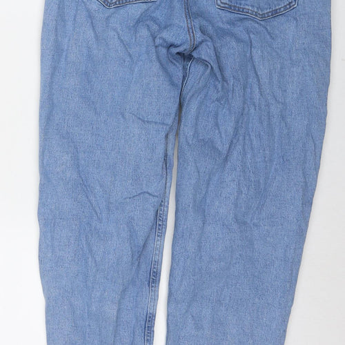 New Look Womens Blue Cotton Straight Jeans Size 12 L26 in Regular Zip