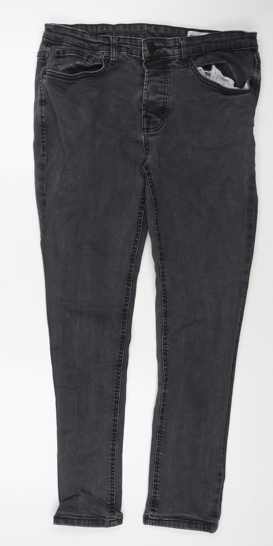 Denim & Co. Mens Black Cotton Skinny Jeans Size 32 in L30 in Regular Zip