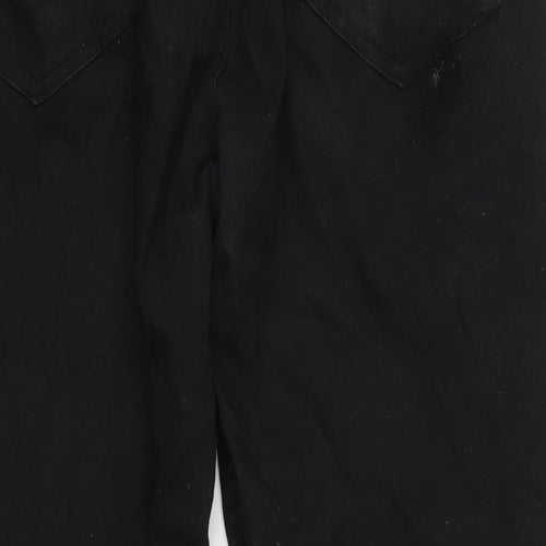 Denim & Co. Mens Black Cotton Blend Straight Jeans Size 36 in L28 in Regular Tie