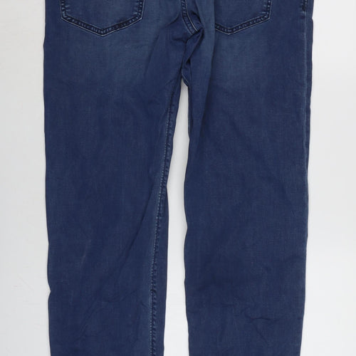 Diesel Mens Blue Cotton Blend Straight Jeans Size 36 in L34 in Regular Zip