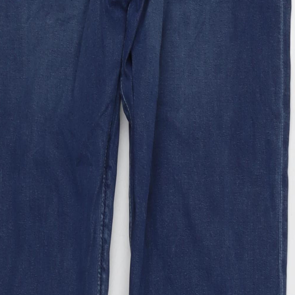 Diesel Mens Blue Cotton Blend Straight Jeans Size 36 in L34 in Regular Zip