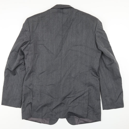 Canda Mens Grey Polyester Jacket Blazer Size 48 Regular