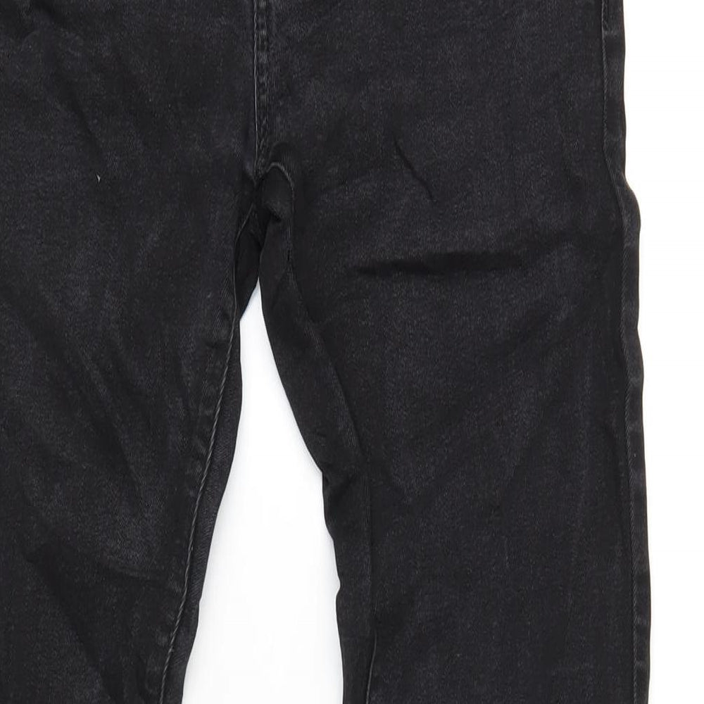 Topman Mens Black Cotton Skinny Jeans Size 30 in L36 in Regular Zip