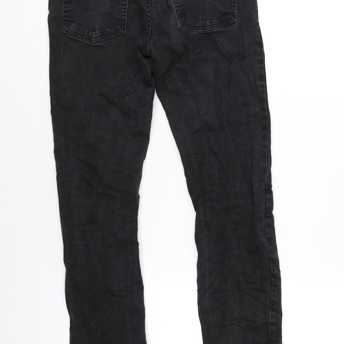 Topman Mens Black Cotton Straight Jeans Size 30 in L30 in Regular Button