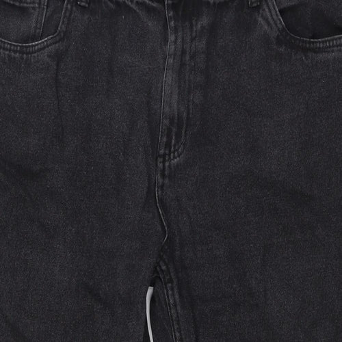 Denim365 Mens Black Cotton Straight Jeans Size 36 in L31 in Regular Zip