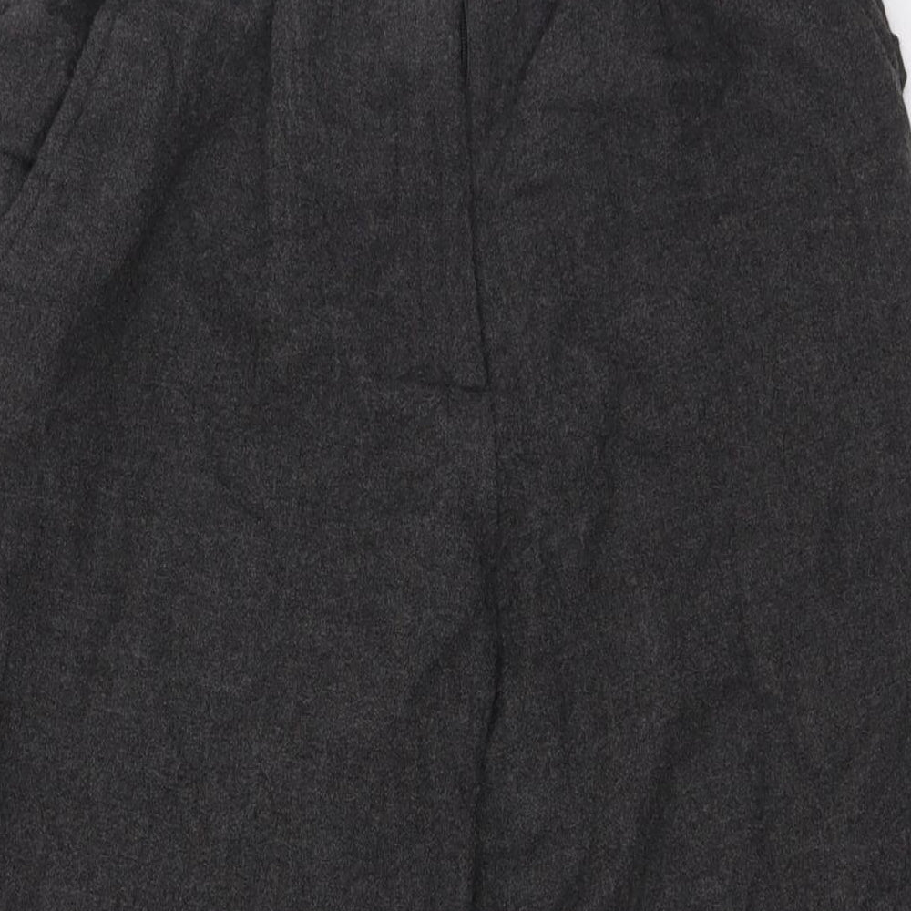 Bridgewater Womens Grey Wool Trousers Size 10 L27 in Regular Button - Linned