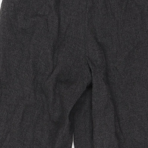 Bridgewater Womens Grey Wool Trousers Size 10 L27 in Regular Button - Linned