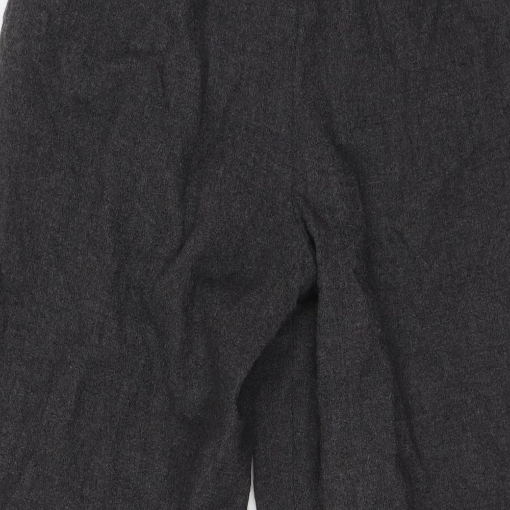 Bridgewater Womens Grey Wool Trousers Size 10 L27 in Regular Button - Linned