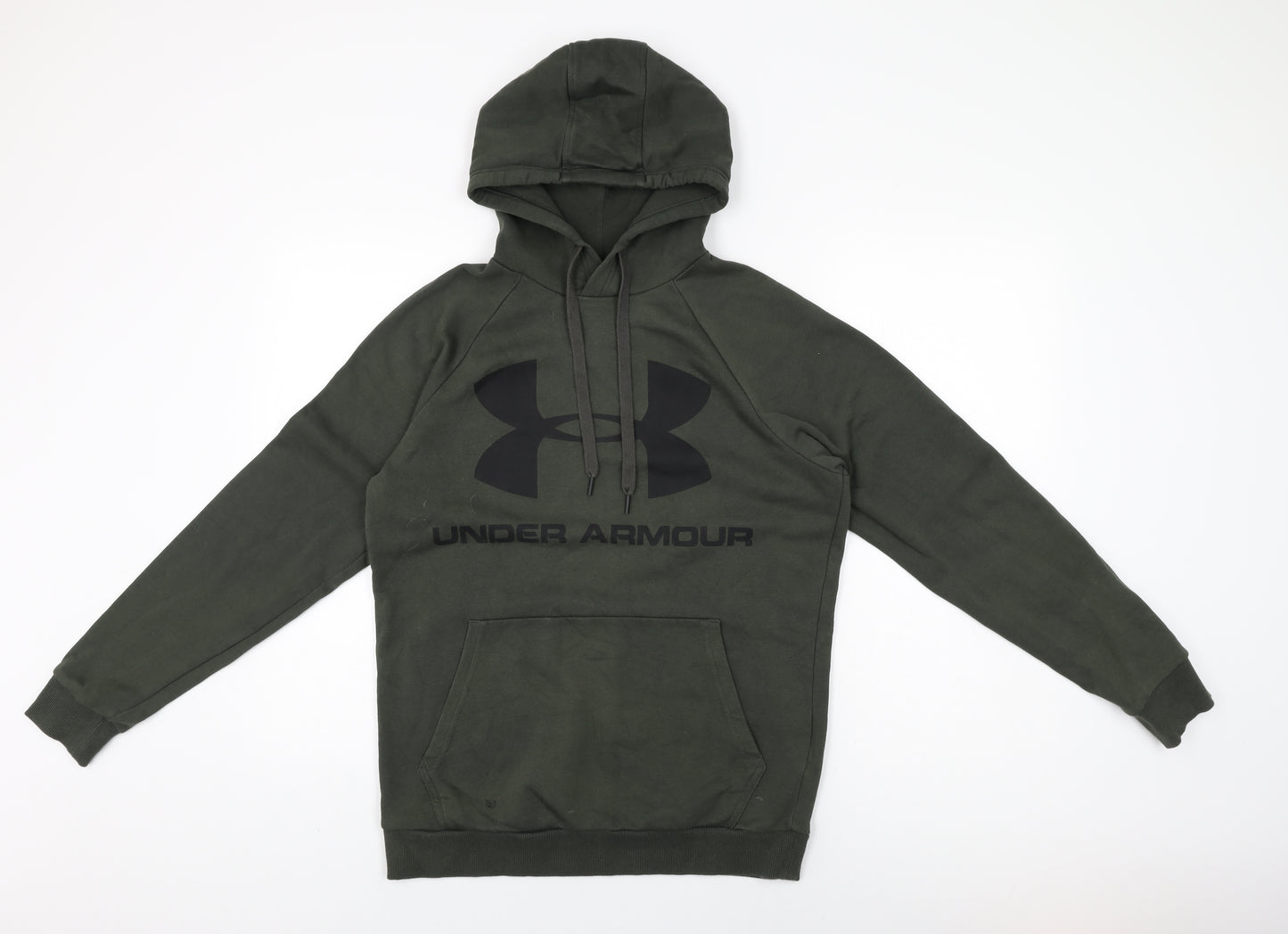 Under armour Mens Green Cotton Pullover Hoodie Size S