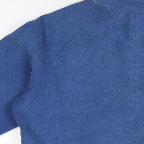 Abercrombie & Fitch Mens Blue Cotton Full Zip Sweatshirt Size XL - Distressed Hem