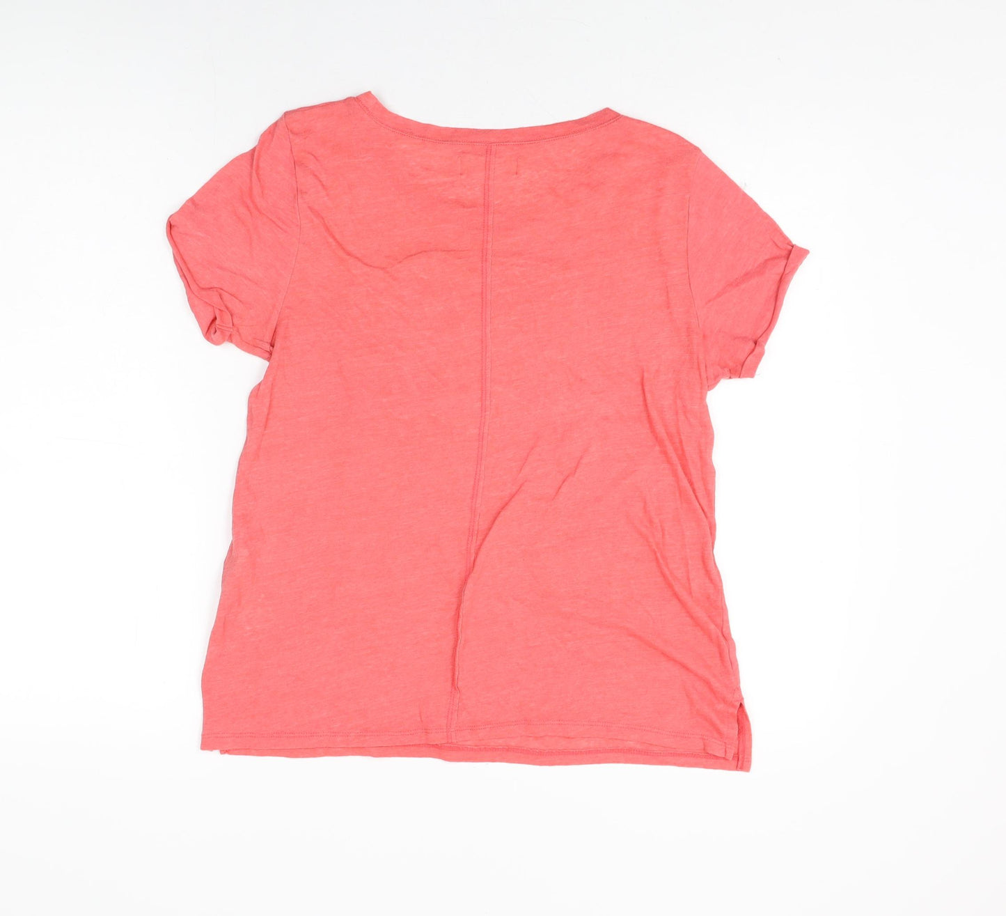 Hollister Womens Pink Cotton Basic T-Shirt Size S Round Neck