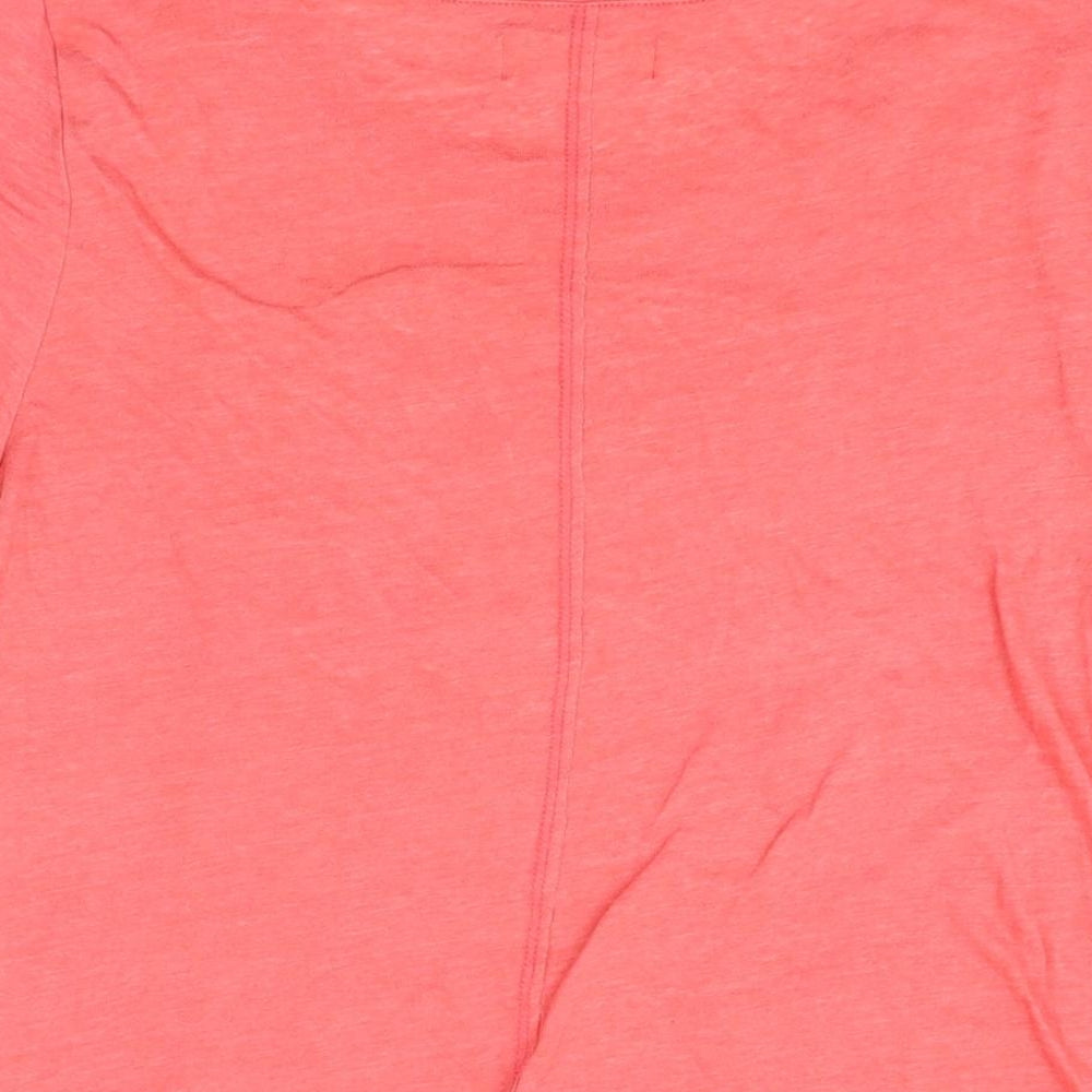 Hollister Womens Pink Cotton Basic T-Shirt Size S Round Neck