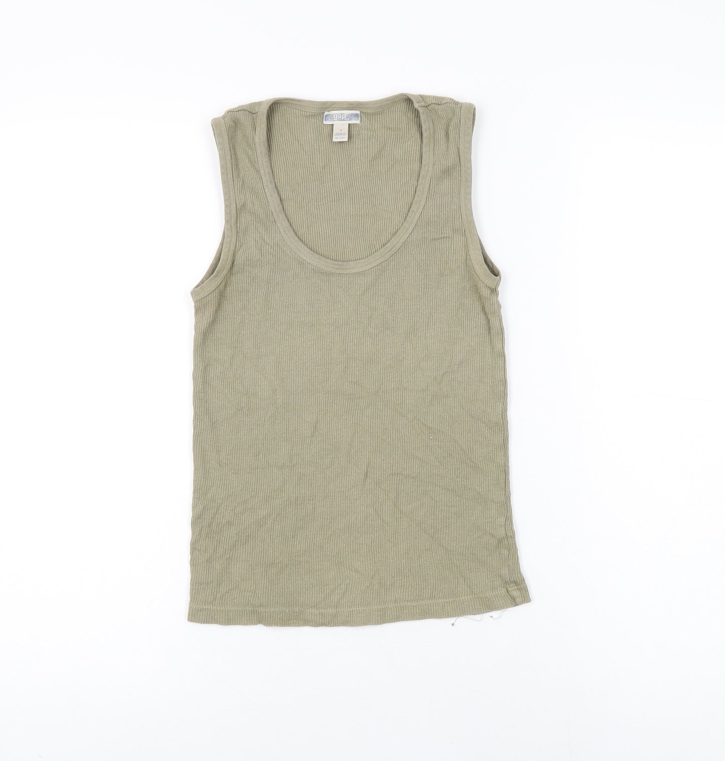 Gap Womens Green Cotton Basic T-Shirt Size S Scoop Neck