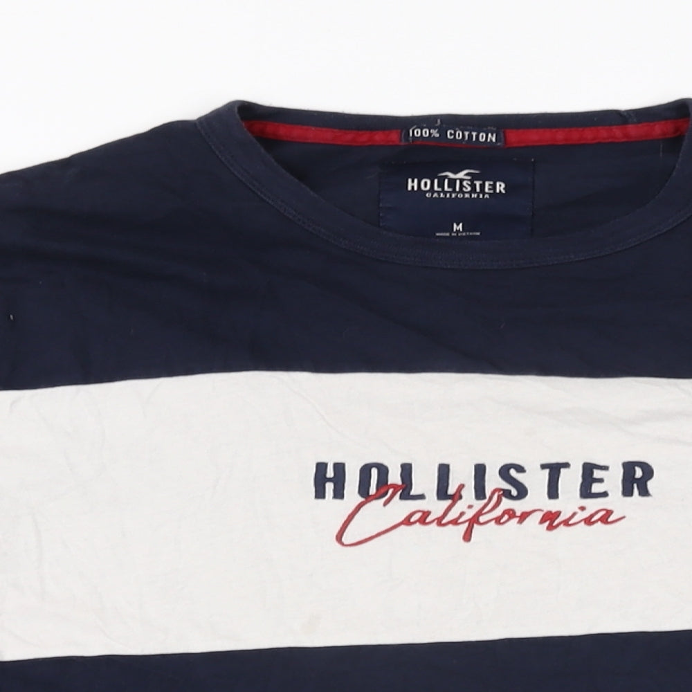 Hollister Mens Blue Cotton T-Shirt Size M Round Neck