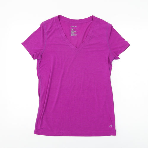 Gap Womens Purple Polyester Basic T-Shirt Size S V-Neck