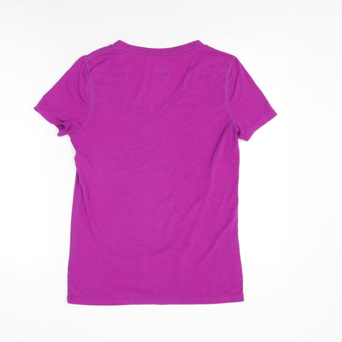 Gap Womens Purple Polyester Basic T-Shirt Size S V-Neck