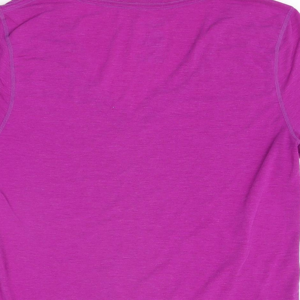 Gap Womens Purple Polyester Basic T-Shirt Size S V-Neck