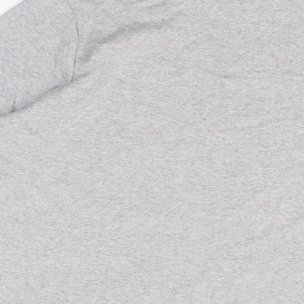 Marks and Spencer Womens Grey Cotton Basic T-Shirt Size 18 Round Neck