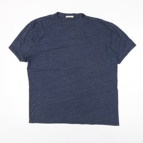 Marine Layer Mens Blue Cotton T-Shirt Size M V-Neck