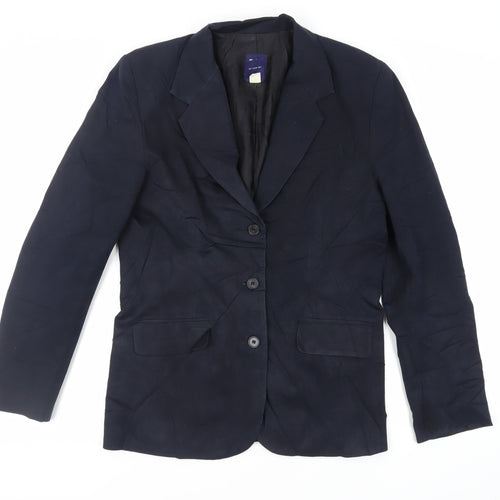 Gap Womens Blue Jacket Blazer Size L Button