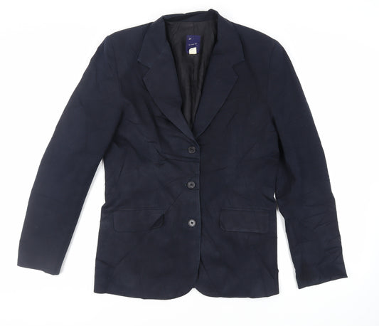 Gap Womens Blue Jacket Blazer Size L Button