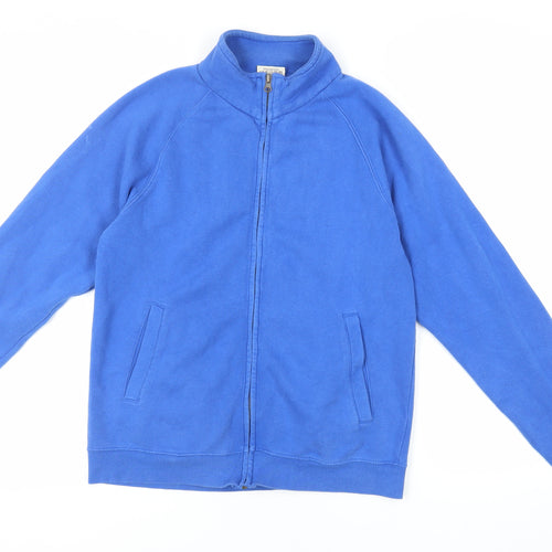 Bruntwood Mens Blue Cotton Full Zip Sweatshirt Size S - Vintage