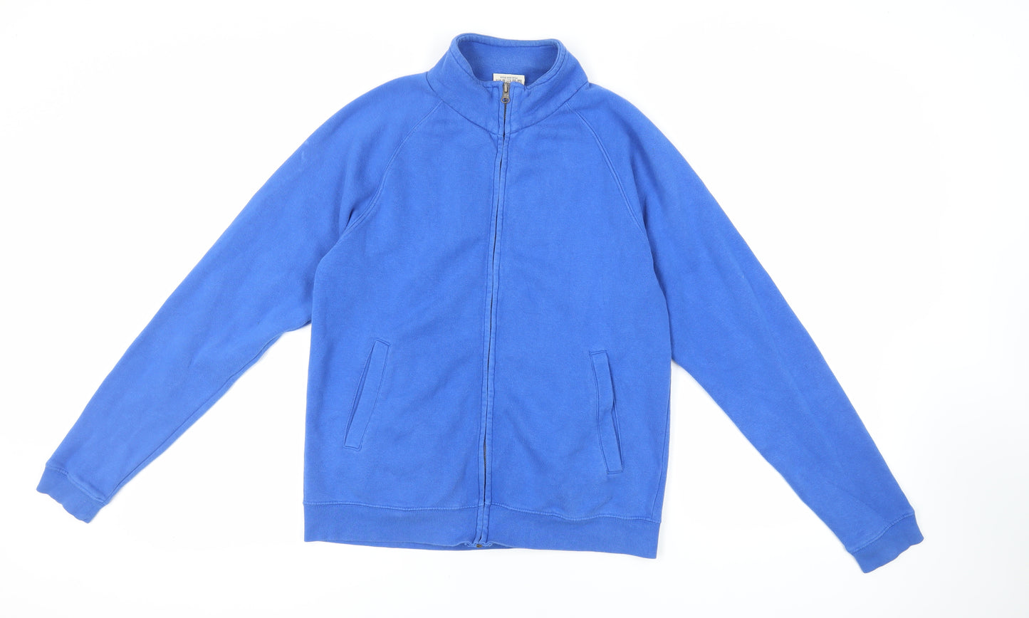 Bruntwood Mens Blue Cotton Full Zip Sweatshirt Size S - Vintage