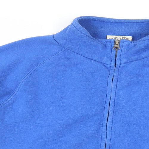 Bruntwood Mens Blue Cotton Full Zip Sweatshirt Size S - Vintage