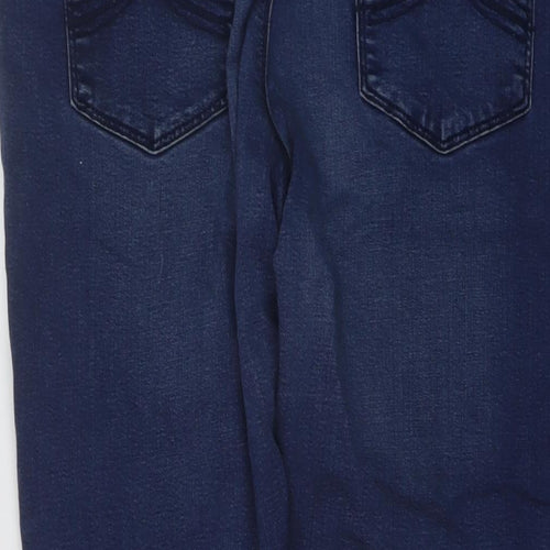 Marks and Spencer Womens Blue Cotton Jegging Jeans Size 14 L29 in Regular Button