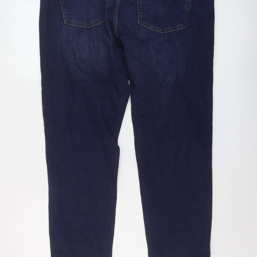 NEXT Mens Blue Cotton Straight Jeans Size 36 in L32 in Regular Button