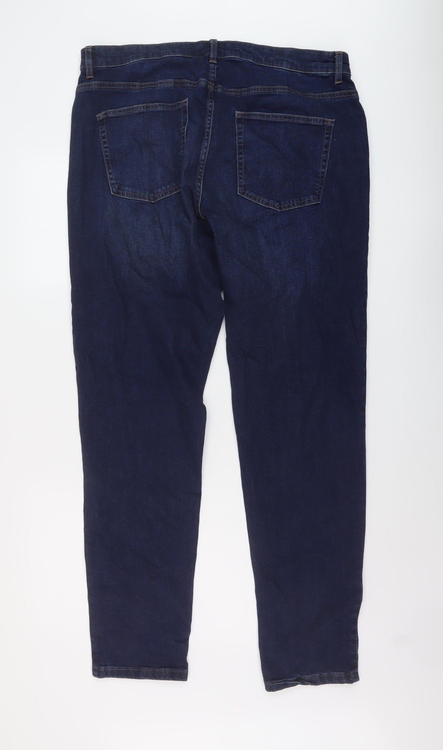 NEXT Mens Blue Cotton Straight Jeans Size 36 in L32 in Regular Button