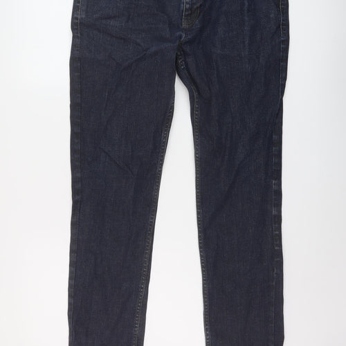 NEXT Mens Blue Cotton Straight Jeans Size 36 in L30 in Slim Button