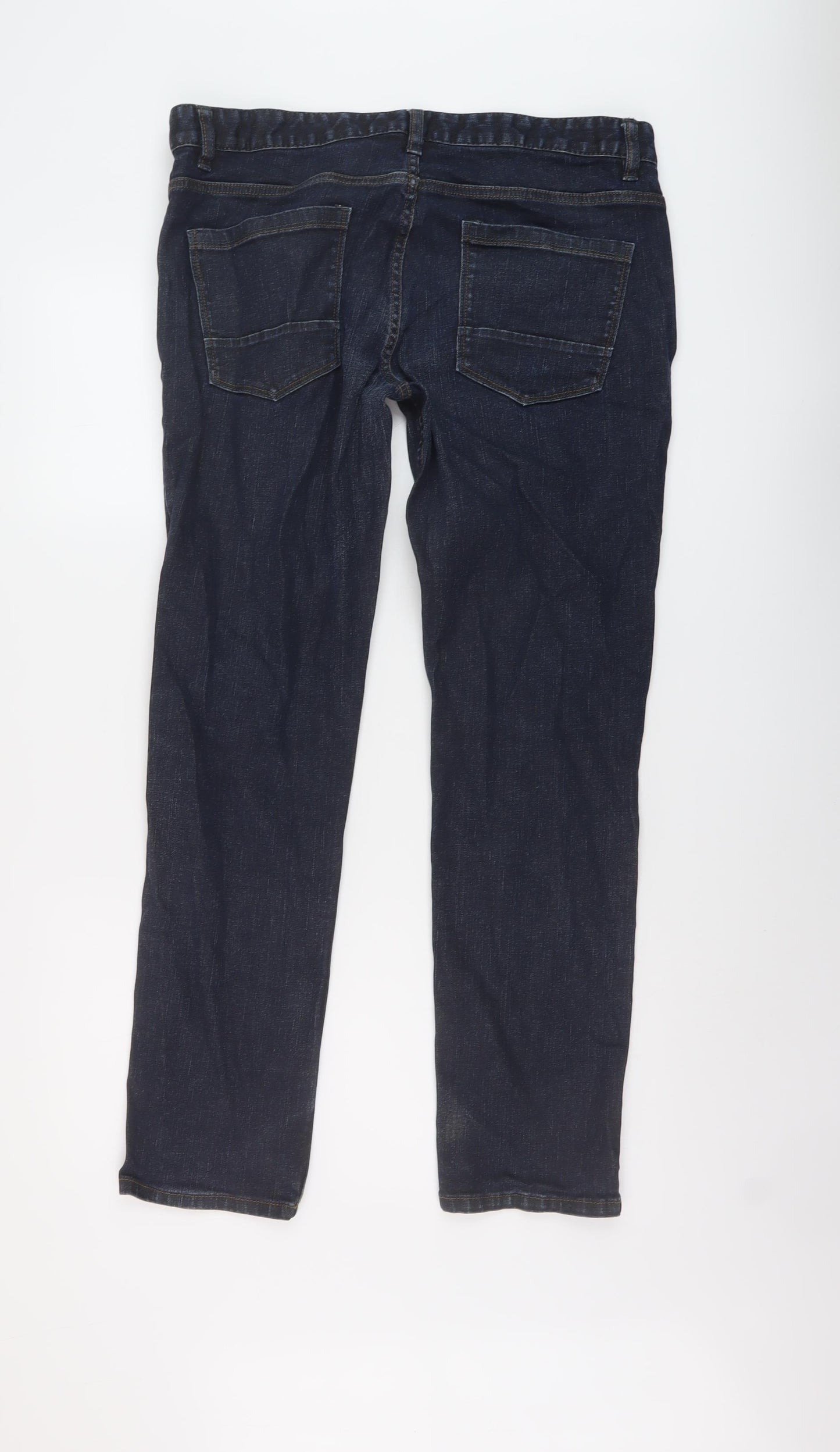 NEXT Mens Blue Cotton Straight Jeans Size 36 in L30 in Slim Button