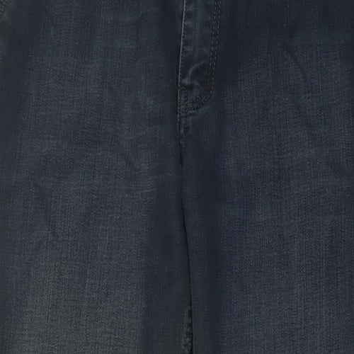 Calvin Klein Mens Blue Cotton Straight Jeans Size 36 in L32 in Regular Button