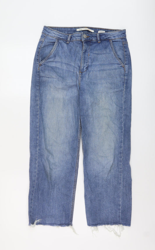 Formula Joven Womens Blue Cotton Mom Jeans Size 10 L23 in Regular Button