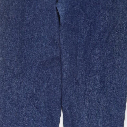 White Label Womens Blue Cotton Skinny Jeans Size 16 L29 in Regular Button