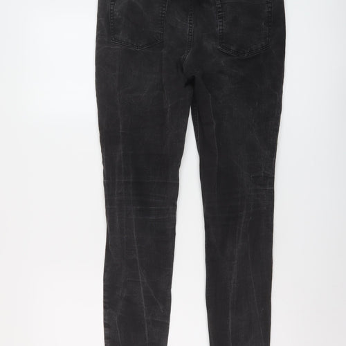 Denim & Co. Womens Black Cotton Skinny Jeans Size 12 L29 in Regular Button