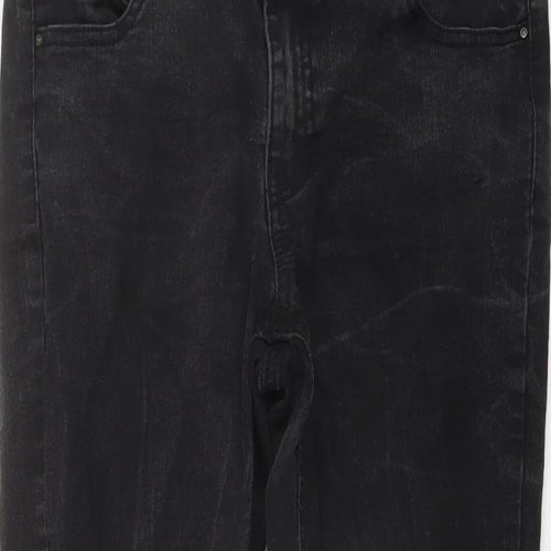 Denim & Co. Womens Black Cotton Skinny Jeans Size 12 L29 in Regular Button