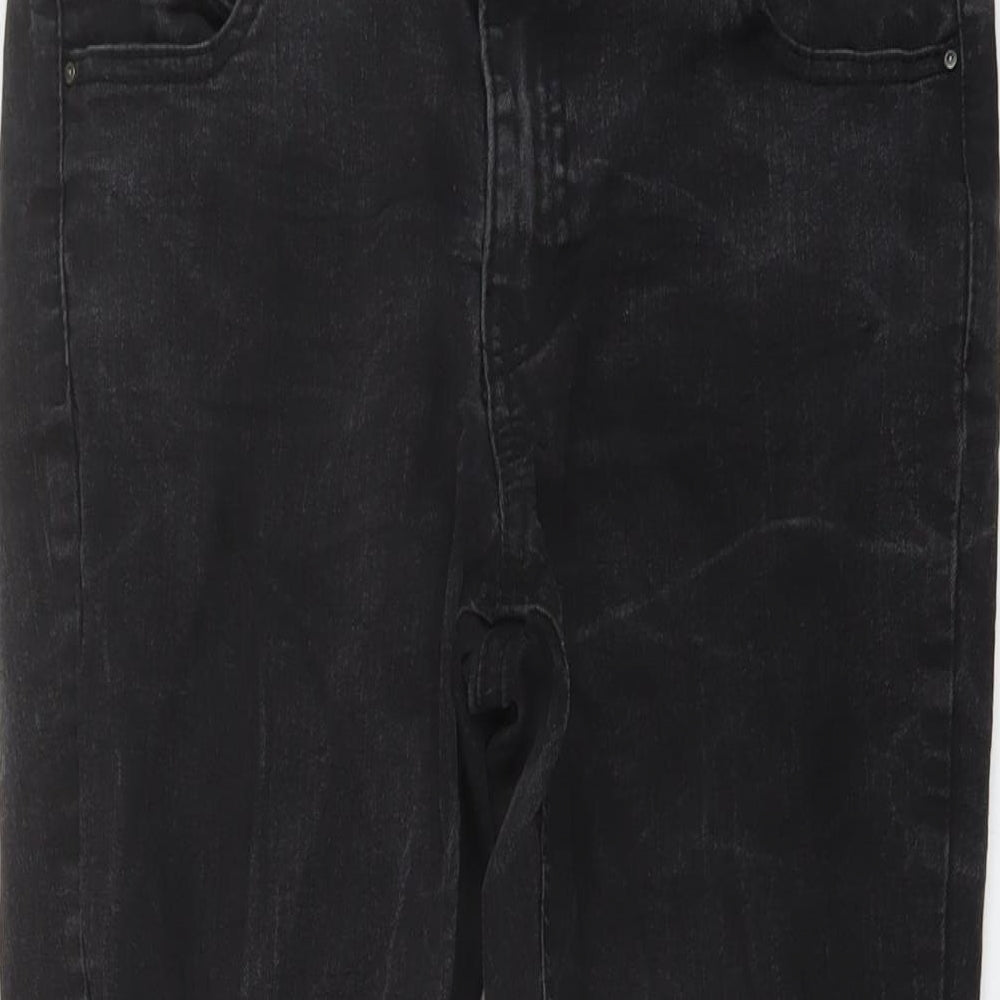 Denim & Co. Womens Black Cotton Skinny Jeans Size 12 L29 in Regular Button