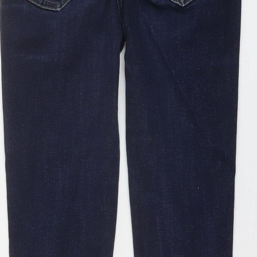 NEXT Womens Blue Cotton Skinny Jeans Size 8 L27 in Regular Button