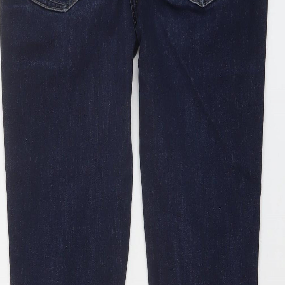 NEXT Womens Blue Cotton Skinny Jeans Size 8 L27 in Regular Button