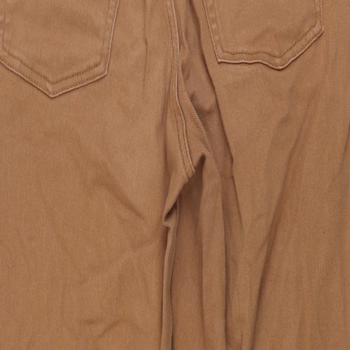 H&M Womens Brown Cotton Mom Jeans Size 8 L28 in Regular Button